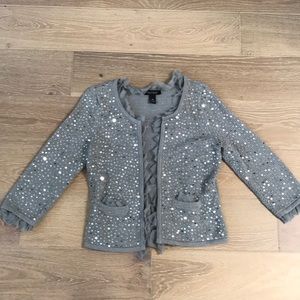 Like new sequin silver/grey sweater